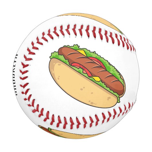 Hot Dog Cartoon Baseball (Vorderseite Links)