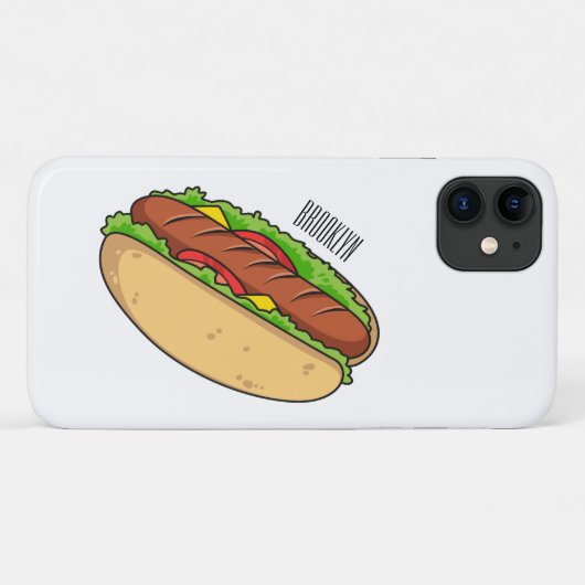 Hot Dog Cartoon Case-Mate iPhone Hülle (Rückseite (Horizontal))