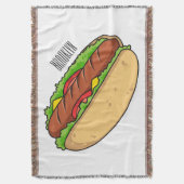 Hot Dog Cartoon Decke (Vorderseite Vertikal)