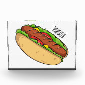 Hot Dog Cartoon Fotoblock (Vorderseite)