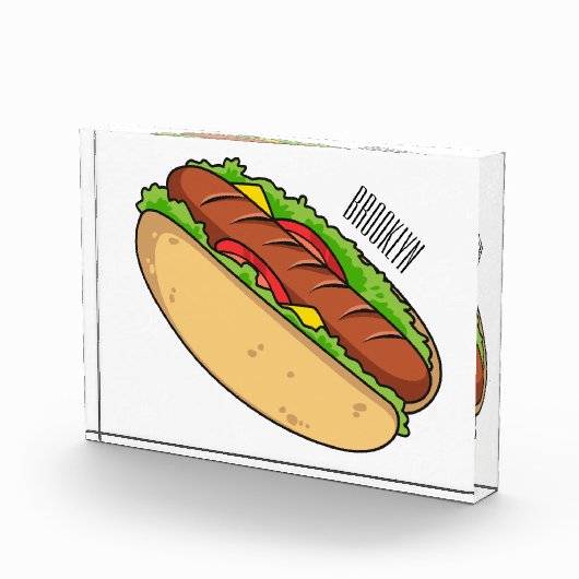 Hot Dog Cartoon Fotoblock (Rechts)