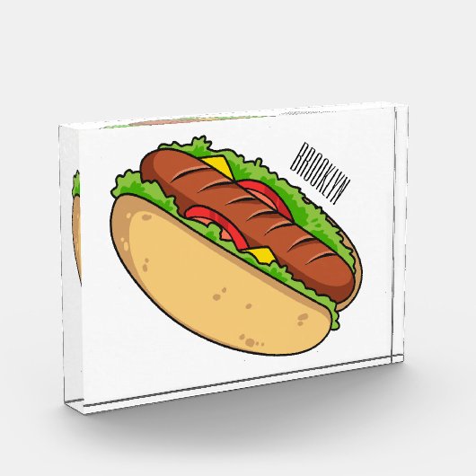 Hot Dog Cartoon Fotoblock (Links)