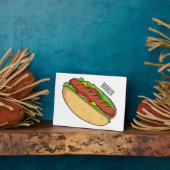 Hot Dog Cartoon Fotoplatte (Seite)