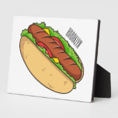 Hot Dog Cartoon Fotoplatte (Seite)