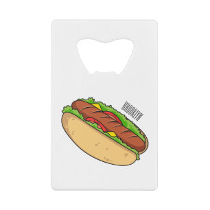 Hot Dog Cartoon Geldbeutel Flaschenöffner