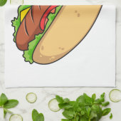 Hot Dog Cartoon Geschirrtuch (Gefaltet)