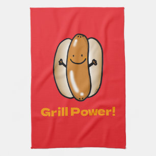 Hot Dog-Cartoon Geschirrtuch