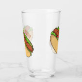 Hot Dog Cartoon Glas (Links)