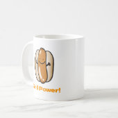Hot Dog-Cartoon Kaffeetasse (Vorderseite Links)