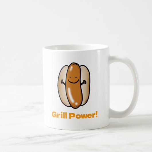 Hot Dog-Cartoon Kaffeetasse (Rechts)