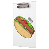 Hot Dog Cartoon Klemmbrett (Links)