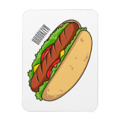 Hot Dog Cartoon Magnet (Vertikal)