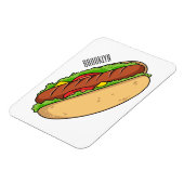 Hot Dog Cartoon Magnet (Linke Seite)