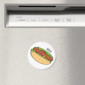 Hot Dog Cartoon Magnet (In Situ (Geschirrspüler))