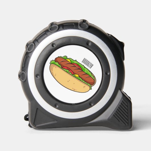 Hot Dog Cartoon Maßband (Vorderseite)