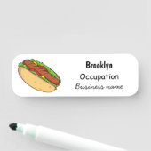 Hot Dog Cartoon Namensschild (Beispiel)
