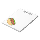 Hot Dog Cartoon Notizblock (Rotiert)
