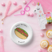 Hot Dog Cartoon Pappteller (Party)