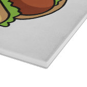 Hot Dog Cartoon Schneidebrett (Ecke)