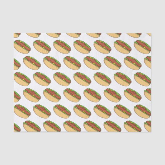 Hot Dog Cartoon Seidenpapier (Vorderseite)