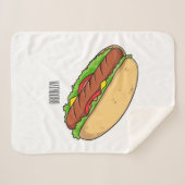 Hot Dog Cartoon Sherpadecke (Vorderseite (Horizontal))
