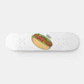 Hot Dog Cartoon Skateboard (Horizontal)