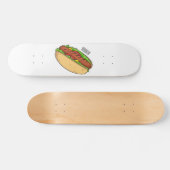 Hot Dog Cartoon Skateboard (Horizontal)