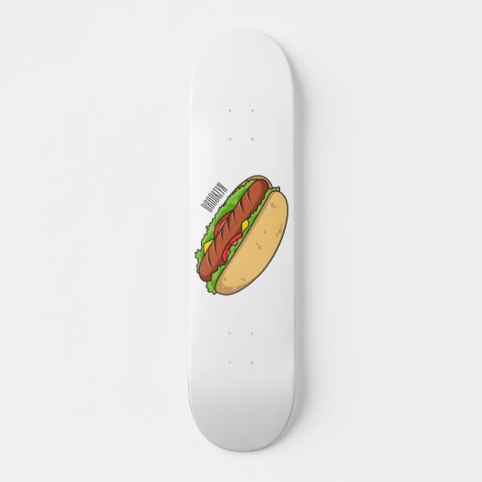 Hot Dog Cartoon Skateboard (Vorne)