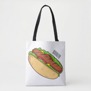 Hot Dog Cartoon Tasche