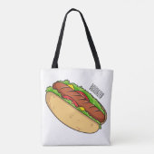 Hot Dog Cartoon Tasche (Rückseite)