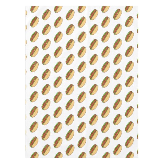 Hot Dog Cartoon Tischdecke (Vorderseite)