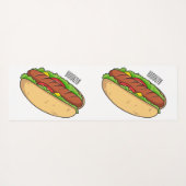 Hot Dog Cartoon Yogamatte (Rückseite (Horizontal))
