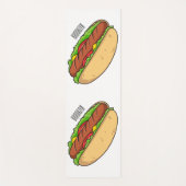Hot Dog Cartoon Yogamatte (Vorderseite)