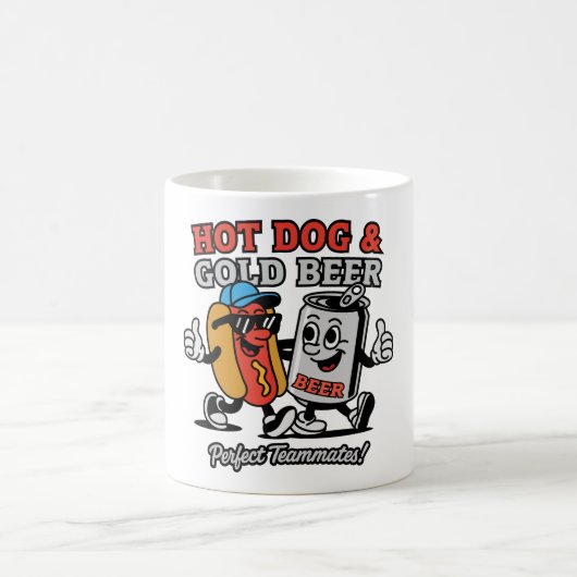 Hot Dog & Cold Beer Kaffeetasse (Mittel)