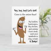 Hot Dog Cookout-Party Einladung (Stehend Vorderseite)