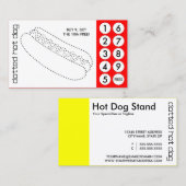 Hot Dog Cut Out Punch Cards Treuekarte (Vorne/Hinten)