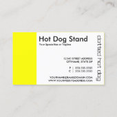 Hot Dog Cut Out Punch Cards Treuekarte (Rückseite)
