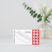 Hot Dog Cut Out Punch Cards Treuekarte (Stehend Vorderseite)