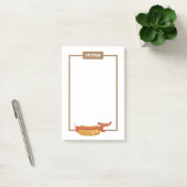 Hot Dog Dachshund Post-It Notizen (Büro)