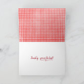 Hot Dog Danke an Gingham (Innenseite)