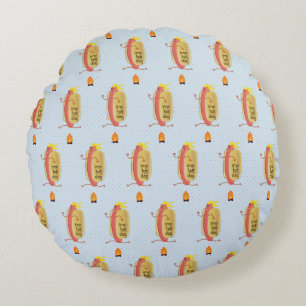 Hot Dog Dare Devil Rundes Kissen