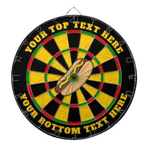 Hot Dog Dartboard mit benutzerdefiniertem Text Dartscheibe
