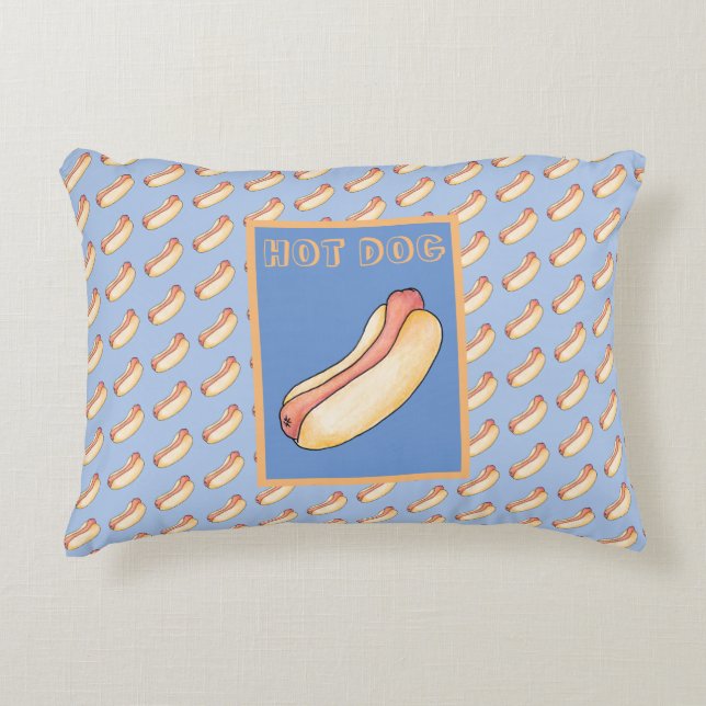 Hot Dog Dekokissen (Vorderseite)