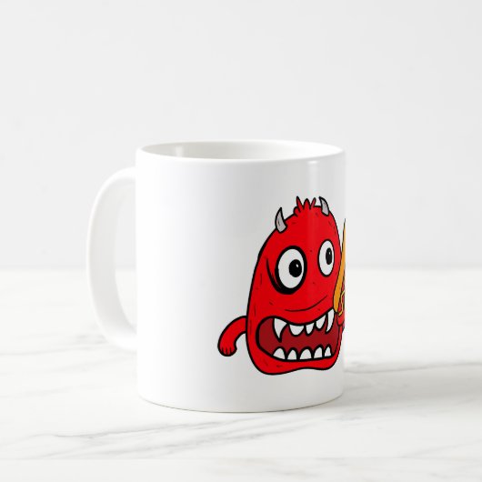 Hot Dog Devil Kaffeetasse (Vorderseite Links)