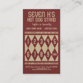 Hot Dog Diamant Briefmarke Treuekarte (Rückseite)