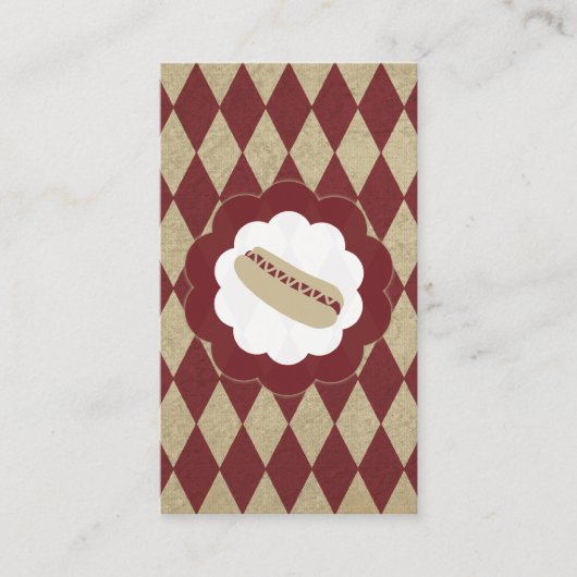 Hot Dog Diamant Briefmarke Treuekarte (Vorderseite)