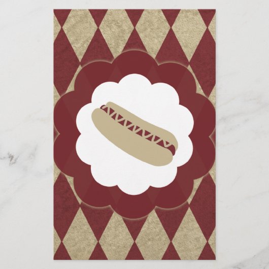 Hot Dog Diamanten Briefpapier (Vorderseite)