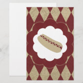 Hot Dog Diamanten Briefpapier (Vorne/Hinten)