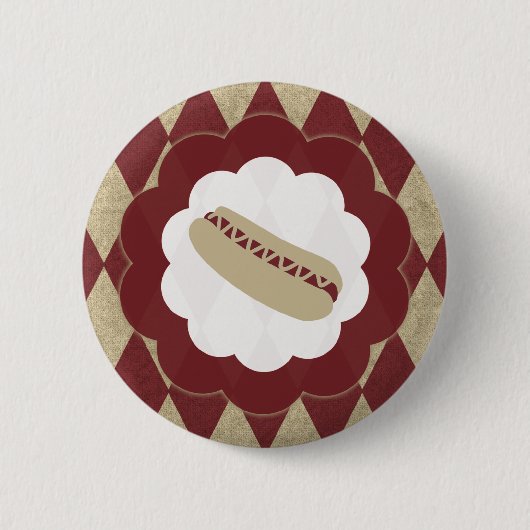 Hot Dog Diamanten Button (Vorderseite)