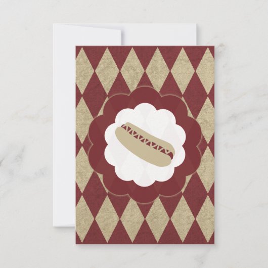 Hot Dog Diamanten Einladung (Vorderseite)